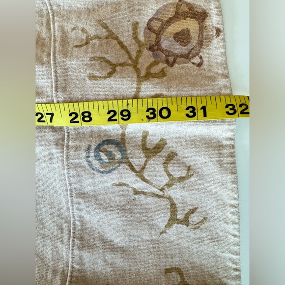 Blue Fish Clothing Cream Beige Art Hand Painted Button Down Cardigan - Picture 13 of 13